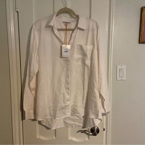 NWT Knox Rose White/Pale Pink Button Down